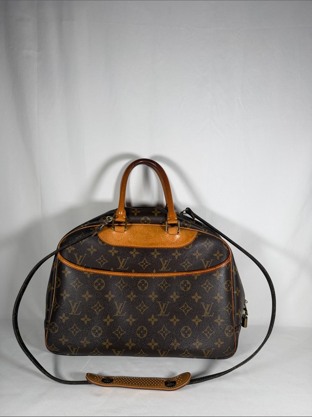 Louis Vuitton Monogram Trouville Handbag w/ LV Shoulder Strap